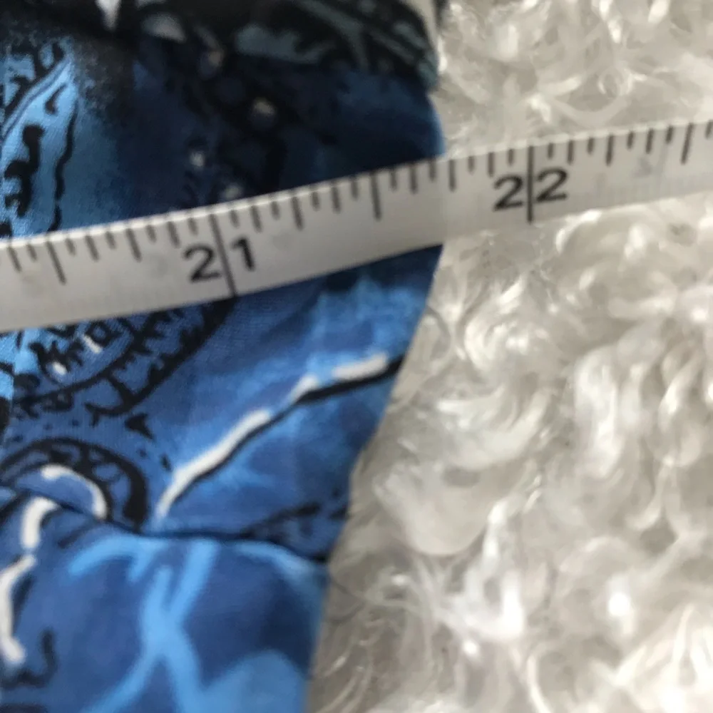 Blue Paisley Button-Up Blouse - Picture 7 of 11